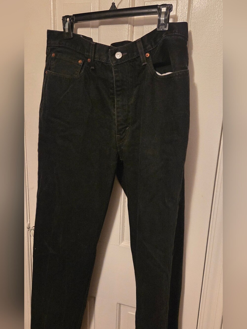 Mens Levis 550 Jeans  38x34 Black Relaxed Fit Straight Leg Denim Pants Casual